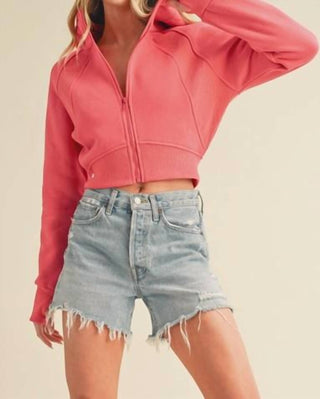 Aemi + Co - Deva Cropped Hooded Jacket