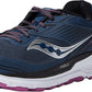 Tênis de corrida Saucony Echelon 8 feminino, azul espacial/razzle