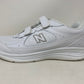 Tênis de caminhada New Balance 577 V1 Hook &amp; Loop feminino, branco, tamanho 8,5, 2E x largo, EUA