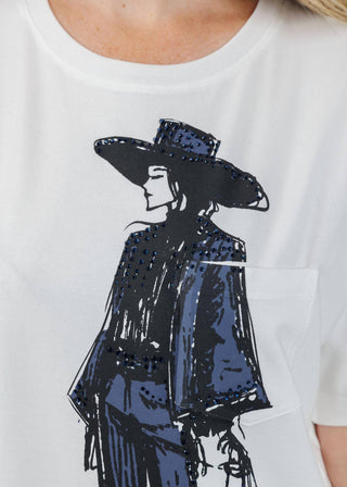 Oui - Women's Cloud Dancer Top