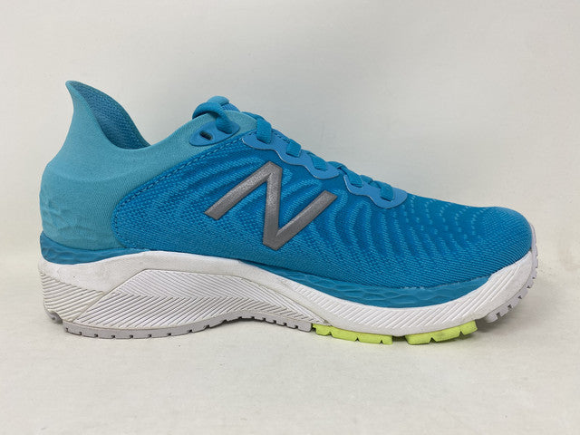 Tênis de corrida feminino New Balance 860 v11 Virtual Sky/Lime Glo, tamanho 6 B, médio, EUA