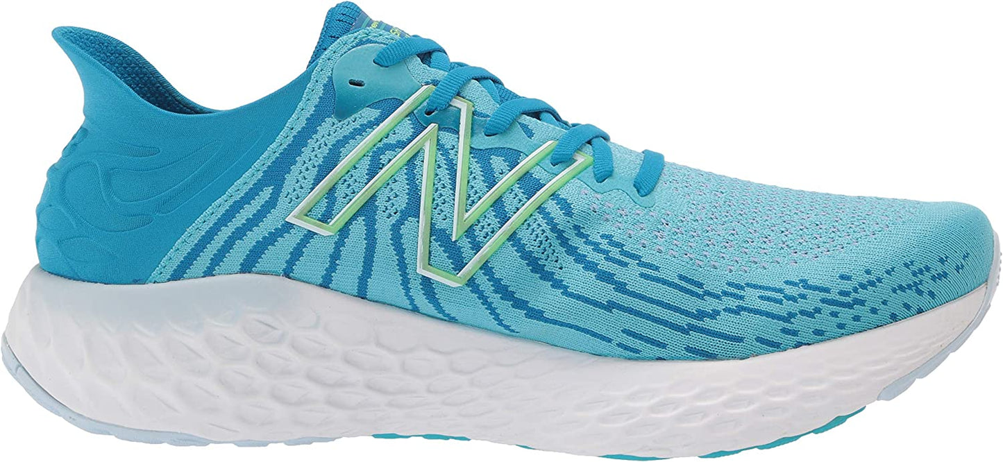 Tênis de corrida feminino New Balance 1080 V11 Virtual Sky/Lime, tamanho 6 D Wide, EUA