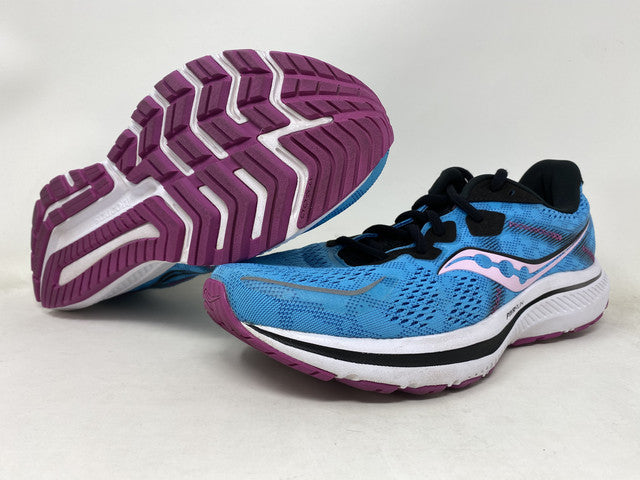 Tênis de corrida feminino Saucony Omni 20, azul, tamanho 10,5 B, médio, EUA