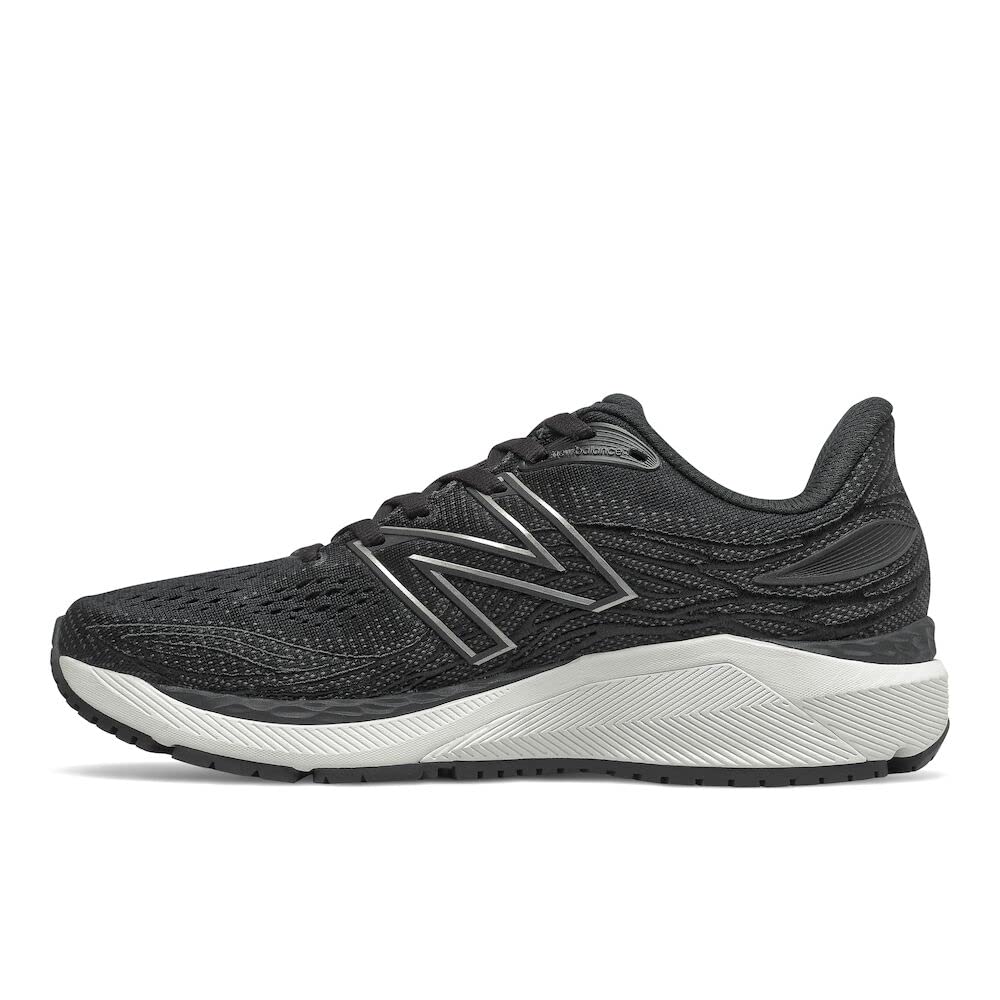 Tênis de corrida New Balance X 860 V12 feminino, preto/branco, tamanho 6 B, médio, EUA