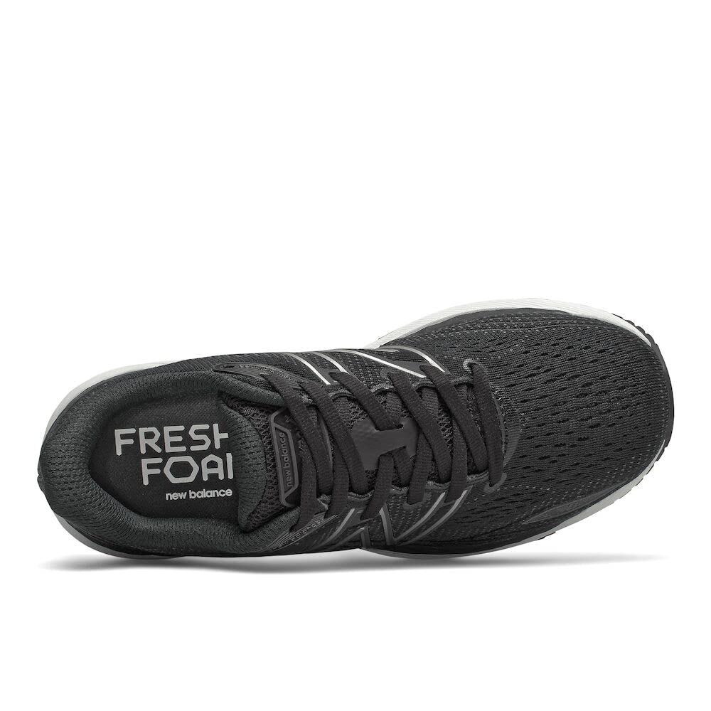 Tênis de corrida New Balance X 860 V12 feminino, preto/branco, tamanho 6 B, médio, EUA