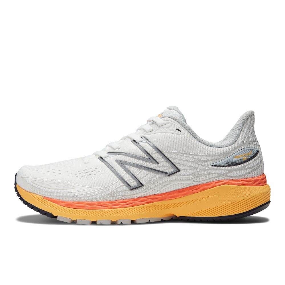 Tênis de corrida masculino New Balance X 860 V12, branco/damasco, tamanho 11 D, médio, EUA