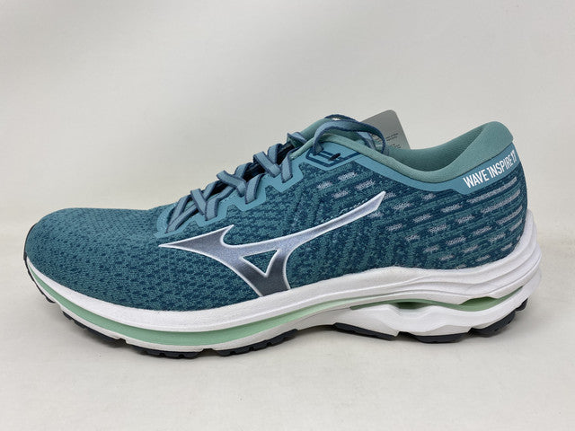 Tênis de corrida Mizuno Wave Inspire 17 feminino, turquesa empoeirado, tamanho 6 B, médio, EUA