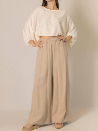 Before You Collection - Cropped Linen Top