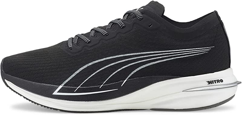 Tênis de corrida Puma Deviate Nitro masculino, preto
