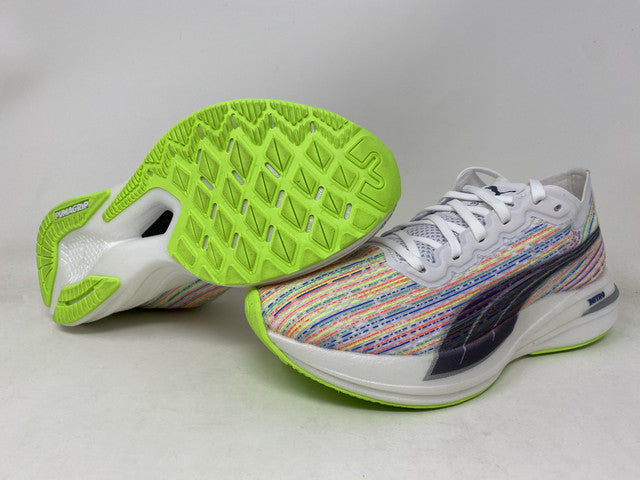 Tênis de corrida Puma Deviate Nitro feminino, branco