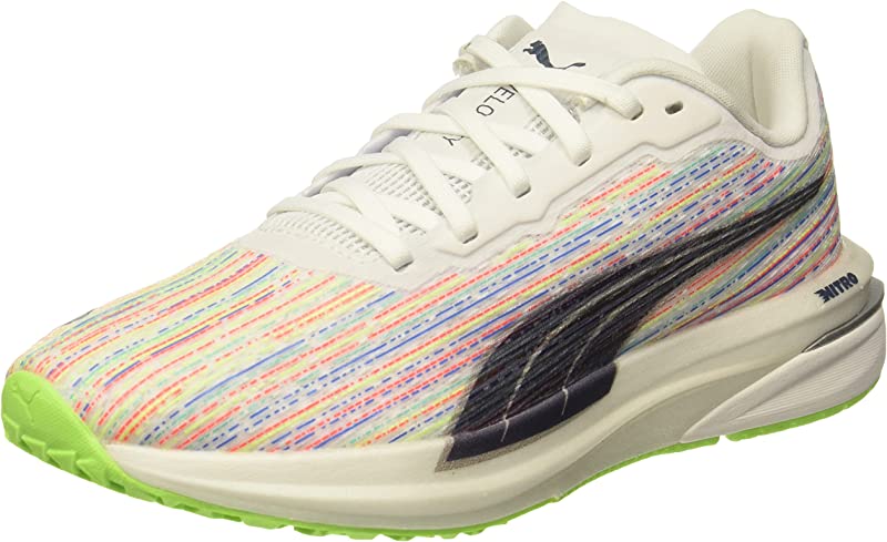 Tênis de corrida Puma Deviate Nitro feminino, branco