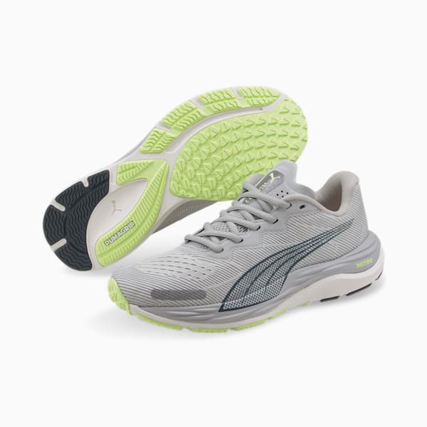 Tênis de corrida feminino Puma Velocity Nitro 2, preto/claro