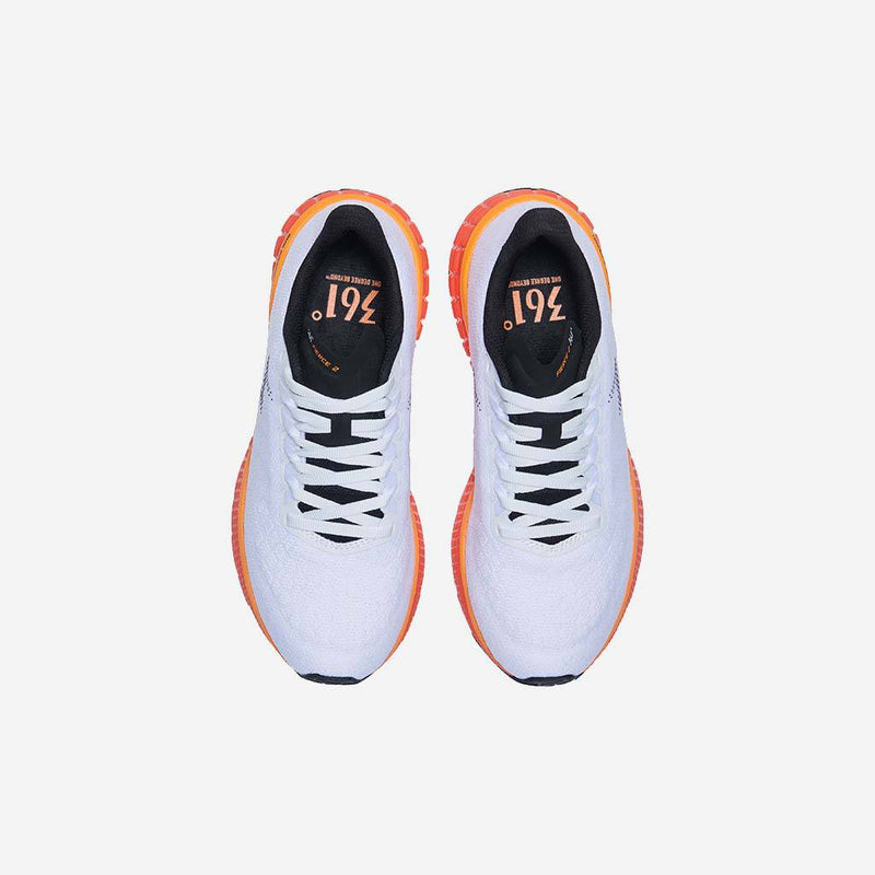 Tênis de corrida feminino 361 Degrees Fierce 2, branco/vermelho mandarim, tamanho 10 B, médio, EUA