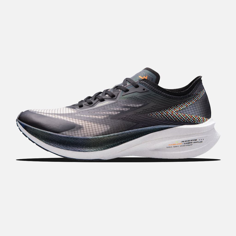 Tênis de corrida masculino 361 Degrees Flame, preto, tamanho 10,5 D, médio, EUA