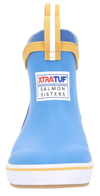 Bota infantil Xtratuf Salmon Sisters, azul, tamanho 4, infantil grande, EUA