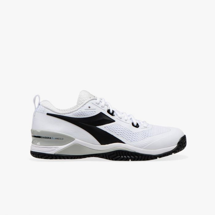 Tênis de tênis feminino Diadora Speed ​​Blueshield 4, preto, tamanho 6 B, médio, EUA