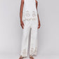 Charlie B - Linen Sleeveless Eyelet Embroidered Top