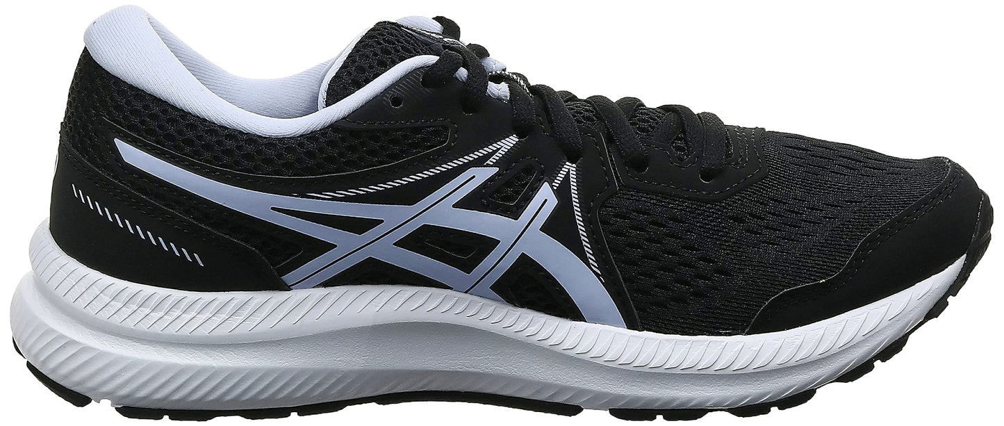 Tênis de corrida feminino Asics Gel Contend 7 preto, tamanho 6 B (M) EUA