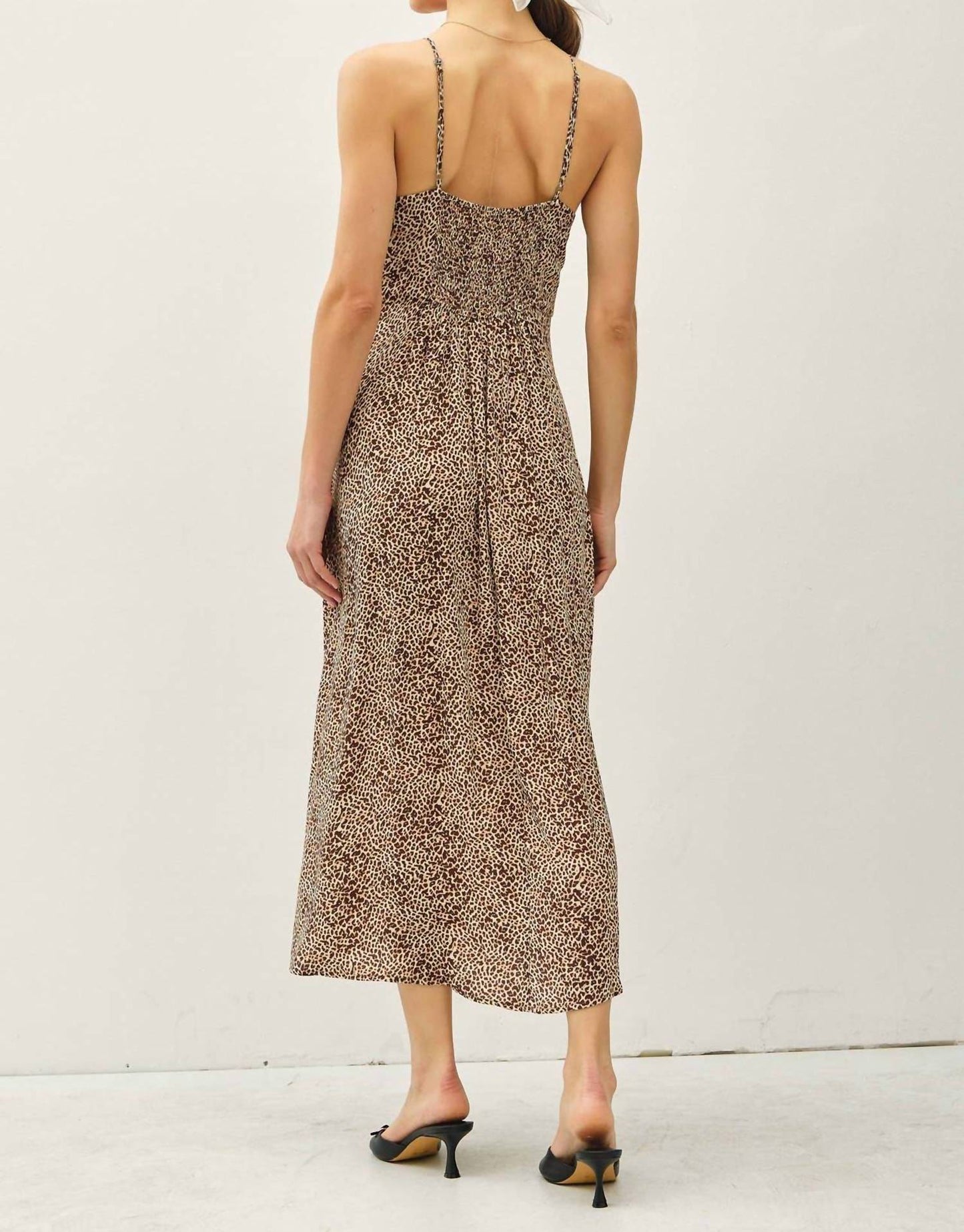 Be Cool - Print Midi Mock-wrap Dress