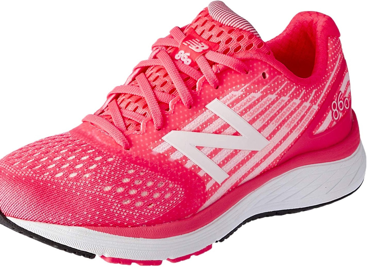 Tênis de corrida New Balance 860 V9 infantil, goiaba/sunrise glo, tamanho 5, infantil grande
