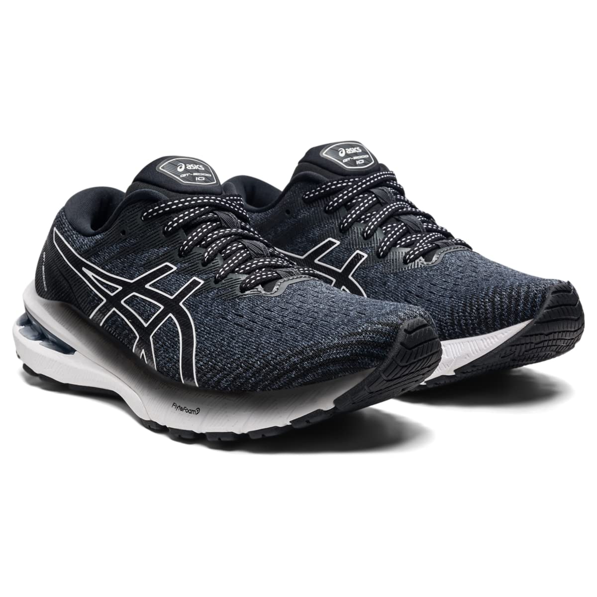 Tênis de corrida feminino Asics GT 2000 10, preto, tamanho 10 B (M) EUA