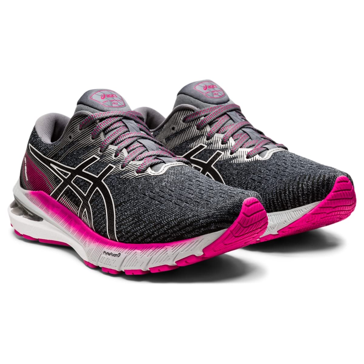 Tênis de corrida feminino Asics GT 2000 10 Sheet Rock/Rosa Rave Pink tamanho 9 D Wide EUA