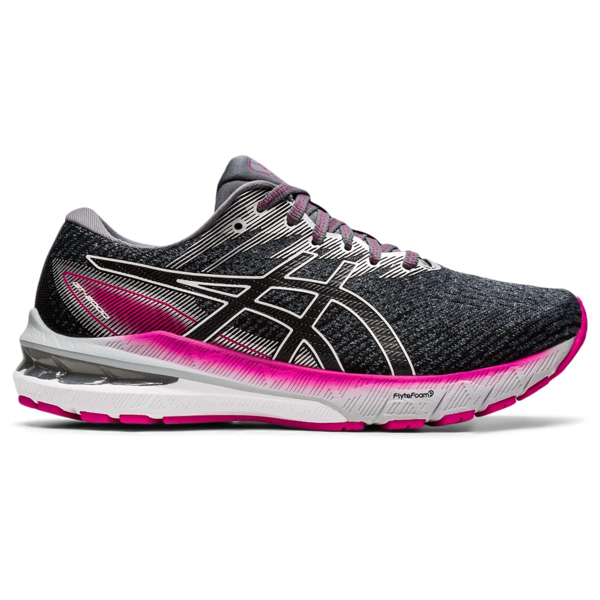 Tênis de corrida feminino Asics GT 2000 10 Sheet Rock/Rosa Rave Pink tamanho 9 D Wide EUA