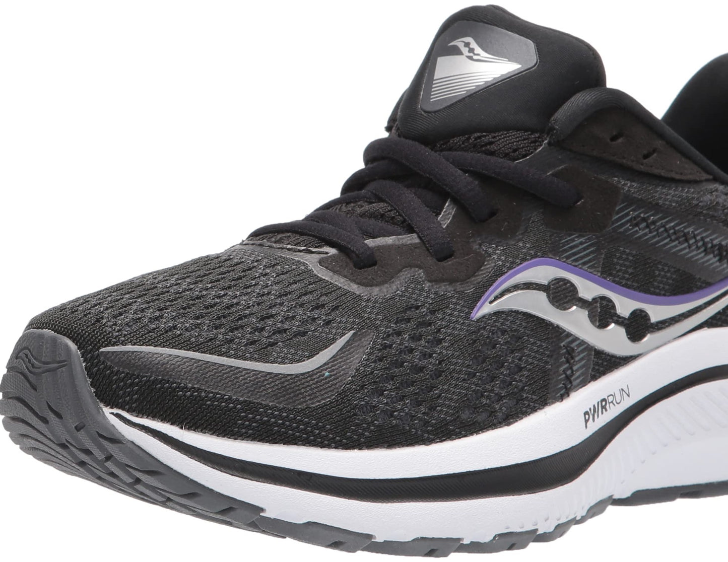Tênis de corrida feminino Saucony Omni 20 preto/branco tamanho 11 B (M) EUA