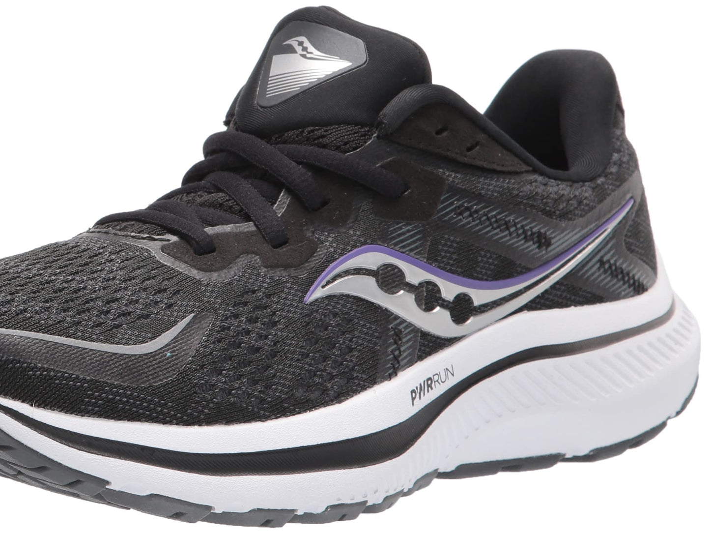 Tênis de corrida feminino Saucony Omni 20 preto/branco tamanho 11 B (M) EUA