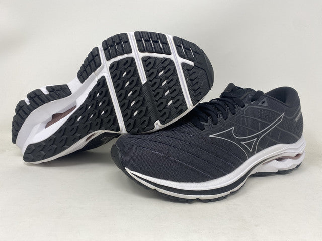 Tênis de corrida Mizuno Wave Inspire 18 feminino, prata e preto