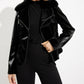 Joseph Ribkoff - Faux Fur Accent Moto Jacket