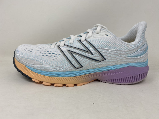 Tênis de corrida New Balance 860 V12 feminino, branco/azul, tamanho 6,5, 2A, estreito, EUA