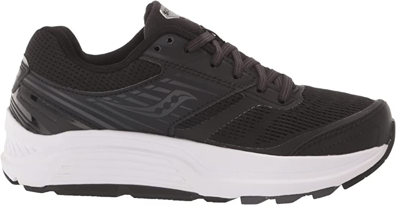 Tênis de corrida Saucony Echelon 8 feminino, preto/branco, tamanho 11,5 B, médio, EUA