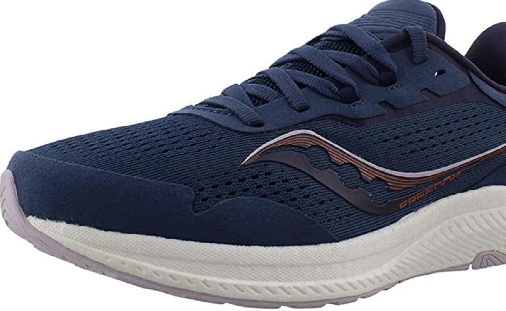 Tênis de corrida Saucony Freedom 4 feminino Storm/Lilás tamanho 6,5 B médio EUA