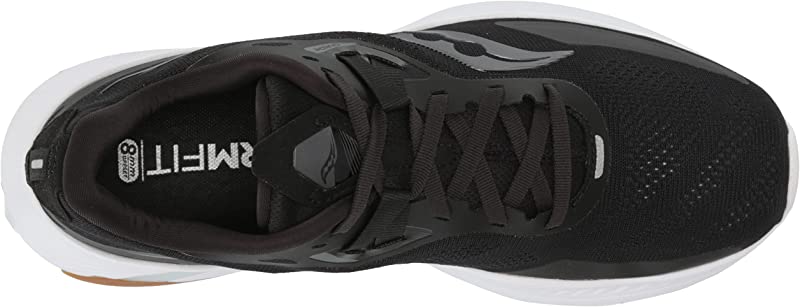 Tênis de corrida Saucony Guide 15 feminino, preto/goma, tamanho 6 B, médio, EUA