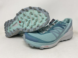 Tênis Salomon Sense Ride 4 Trail Feminino Turquesa/Lunar Rock Tamanho 7 B Médio EUA