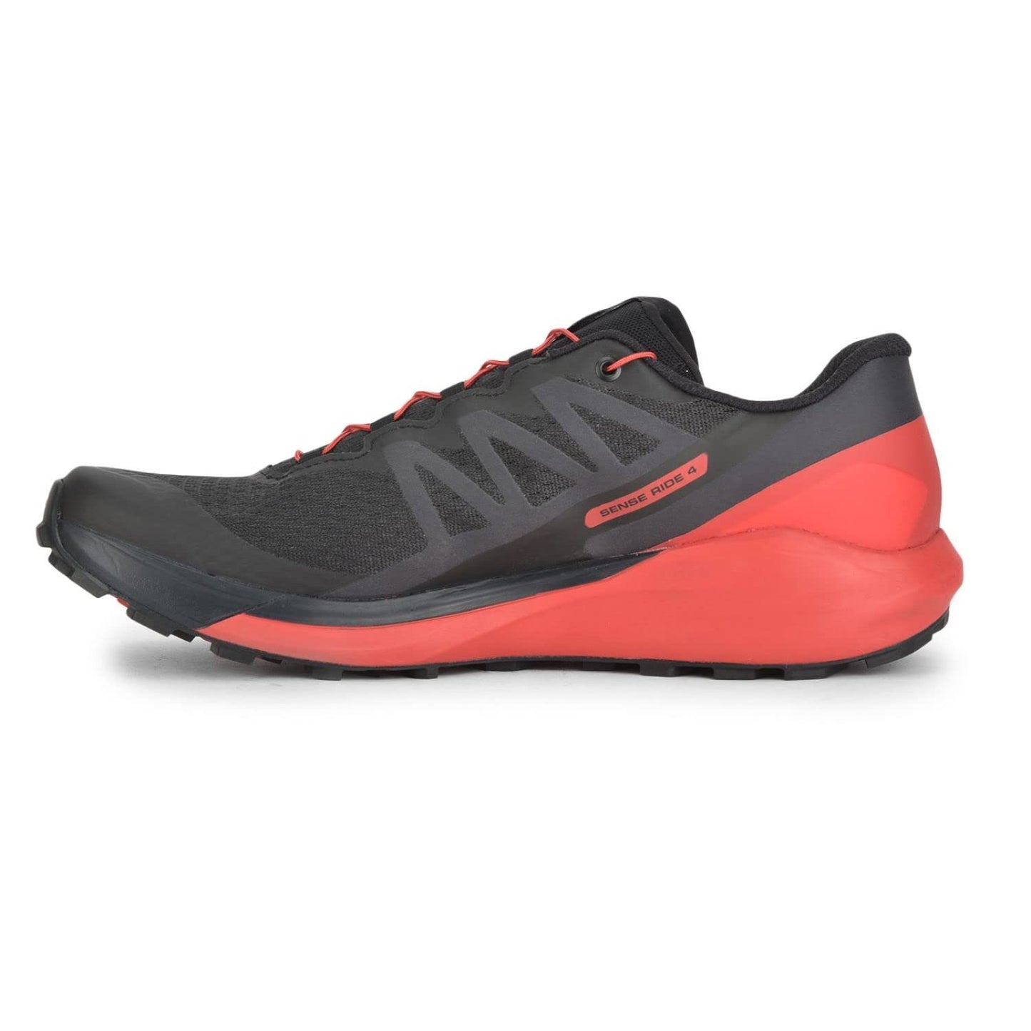Tênis Salomon Sense Ride 4 Trail Masculino Preto/Goji Berry Tamanho 11,5 D Médio EUA