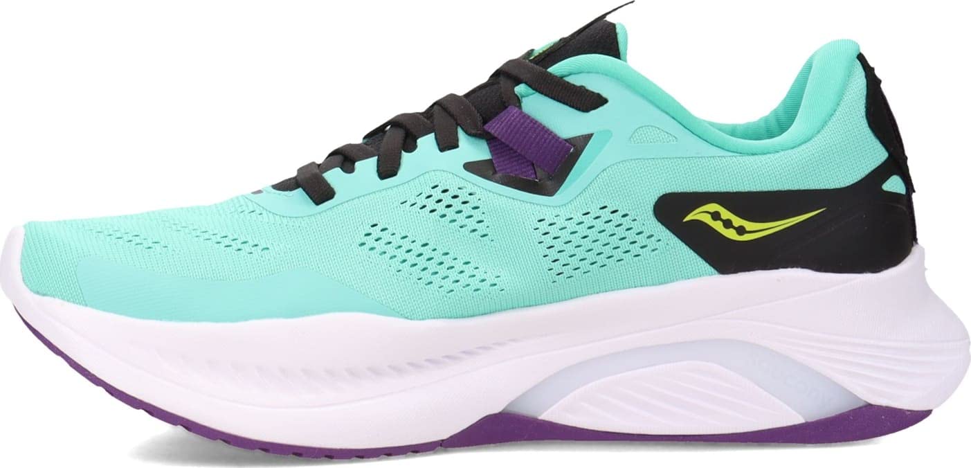 Tênis de corrida Saucony Guide 15 feminino Cool Mint/Acid, tamanho 7 B, médio, EUA