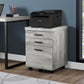 Rolling Mobile File Cabinet with Storage Drawers & Printer Stand