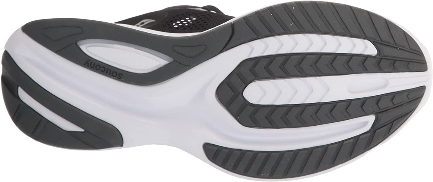 Tênis de corrida Saucony Guide 15 feminino, preto/branco, tamanho 7, D, largo, EUA