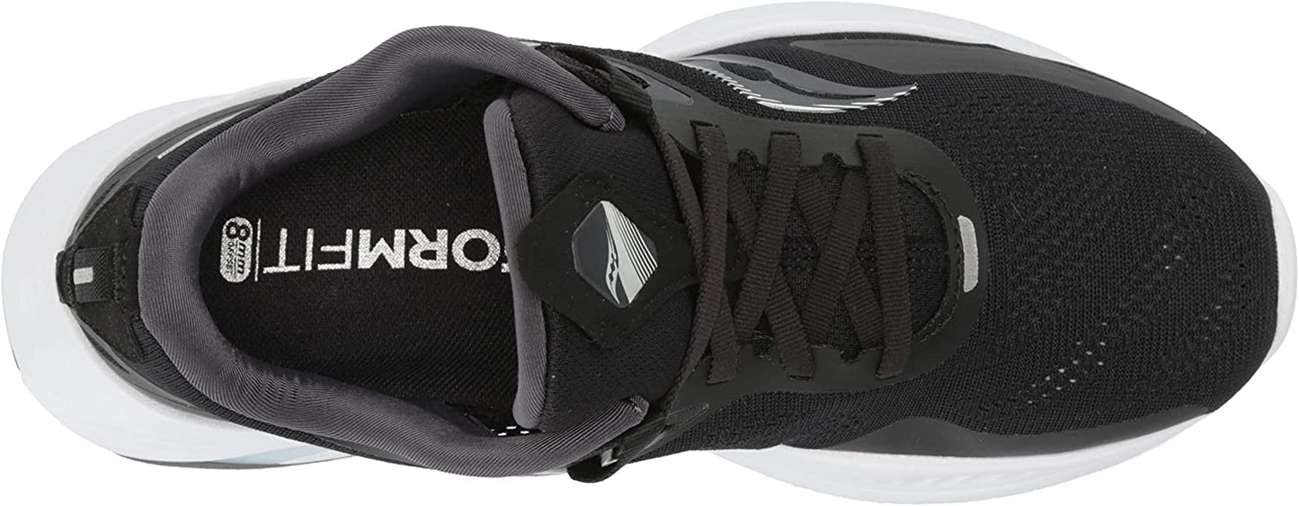 Tênis de corrida Saucony Guide 15 feminino, preto/branco, tamanho 11 D, largo, EUA