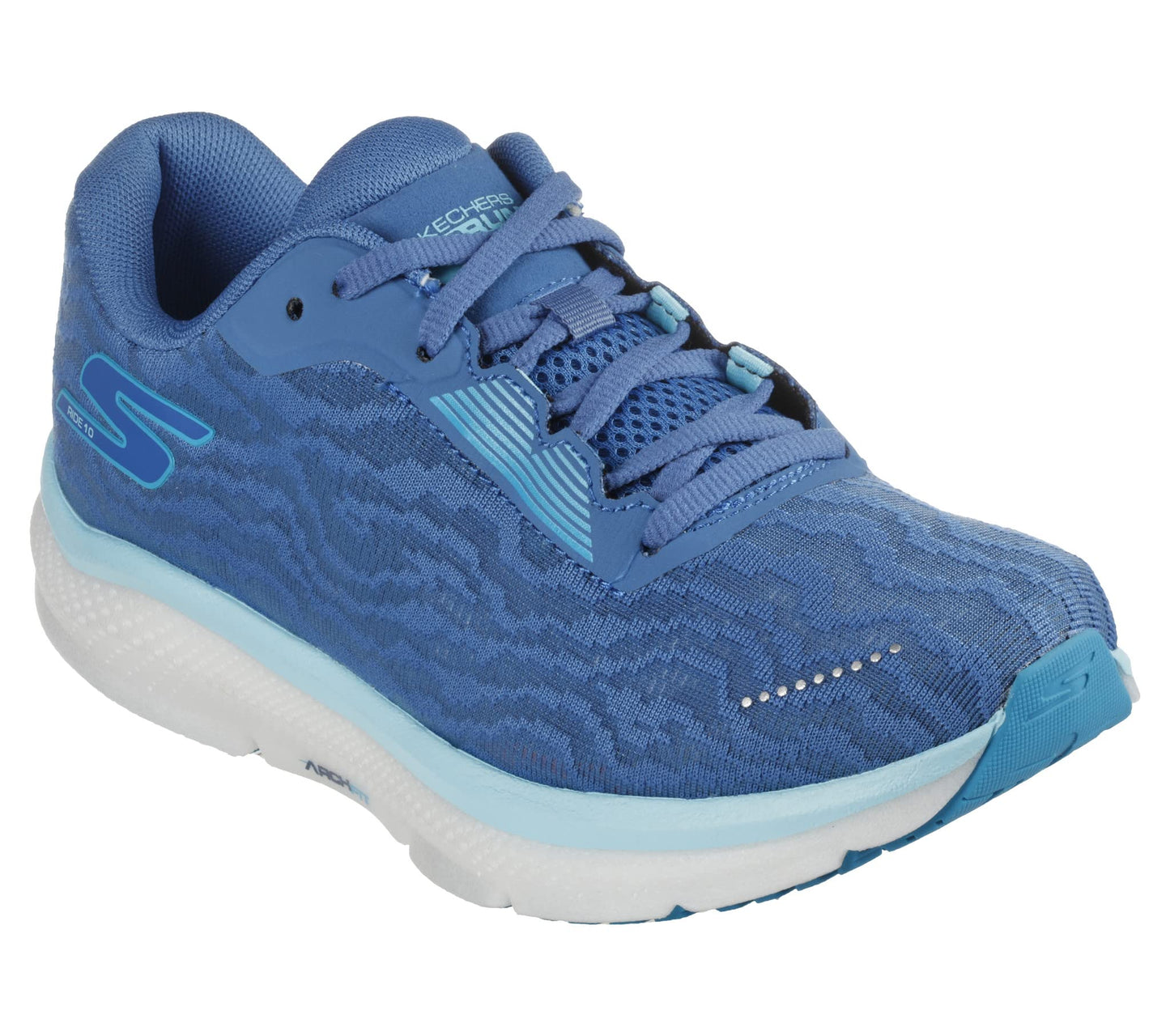 Tênis Skechers Go Run Arch Fit Ride 10 Feminino Azul Tamanho 8 B Médio EUA
