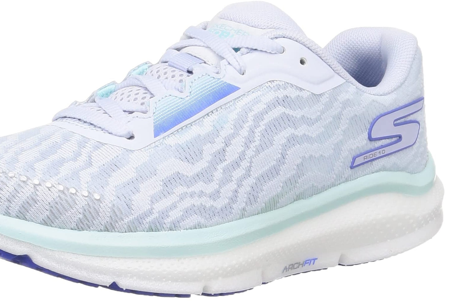Tênis Skechers Go Run Arch Fit Ride 10 Feminino Cinza Claro Tamanho 8 B Médio EUA