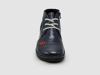 Kcr Group - Botas femininas de couro com forro de lã e sola médica com zíper