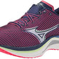 Tênis de corrida Mizuno Wave Rebellion feminino, rosa diva/índigo, tamanho 7,5 B, médio, EUA