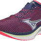 Tênis de corrida Mizuno Wave Rebellion feminino, rosa diva/índigo, tamanho 7,5 B, médio, EUA