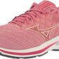 Tênis de corrida Mizuno Wave Inspire 18 feminino, Rosette/Snow, tamanho 6,5 B, médio, EUA