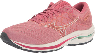 Tênis de corrida Mizuno Wave Inspire 18 feminino, Rosette/Snow, tamanho 6,5 B, médio, EUA