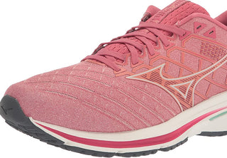 Tênis de corrida Mizuno Wave Inspire 18 feminino, Rosette/Snow, tamanho 6,5 B, médio, EUA
