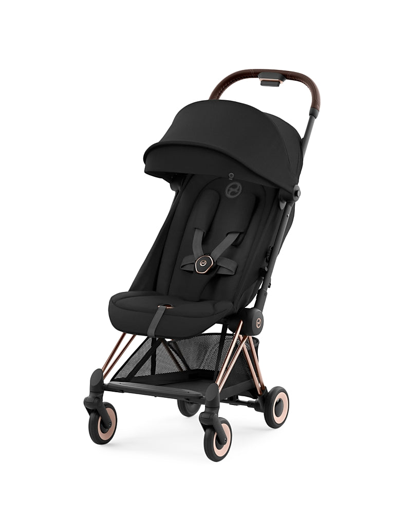 Cybex Coya Compact Lightweight Travel Ready Stroller in Rose Gold